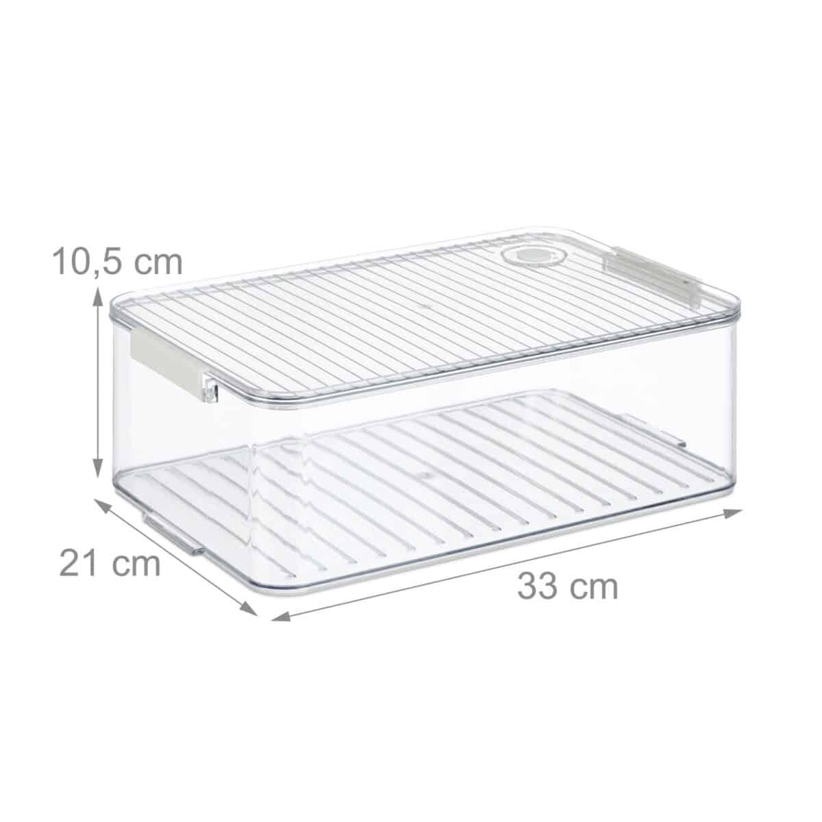 Set 4 cutii organizatoare pentru frigider, afisaj reglabil al datei, plastic, 10,5 x 21 x 33 cm - imagine 6