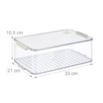 Set 4 cutii organizatoare pentru frigider, afisaj reglabil al datei, plastic, 10,5 x 21 x 33 cm - imagine 6