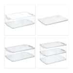 Set 4 cutii organizatoare pentru frigider, afisaj reglabil al datei, plastic, 10,5 x 21 x 33 cm - imagine 4