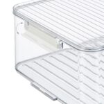 Set 4 cutii organizatoare pentru frigider, afisaj reglabil al datei, plastic, 10,5 x 21 x 33 cm - imagine 3