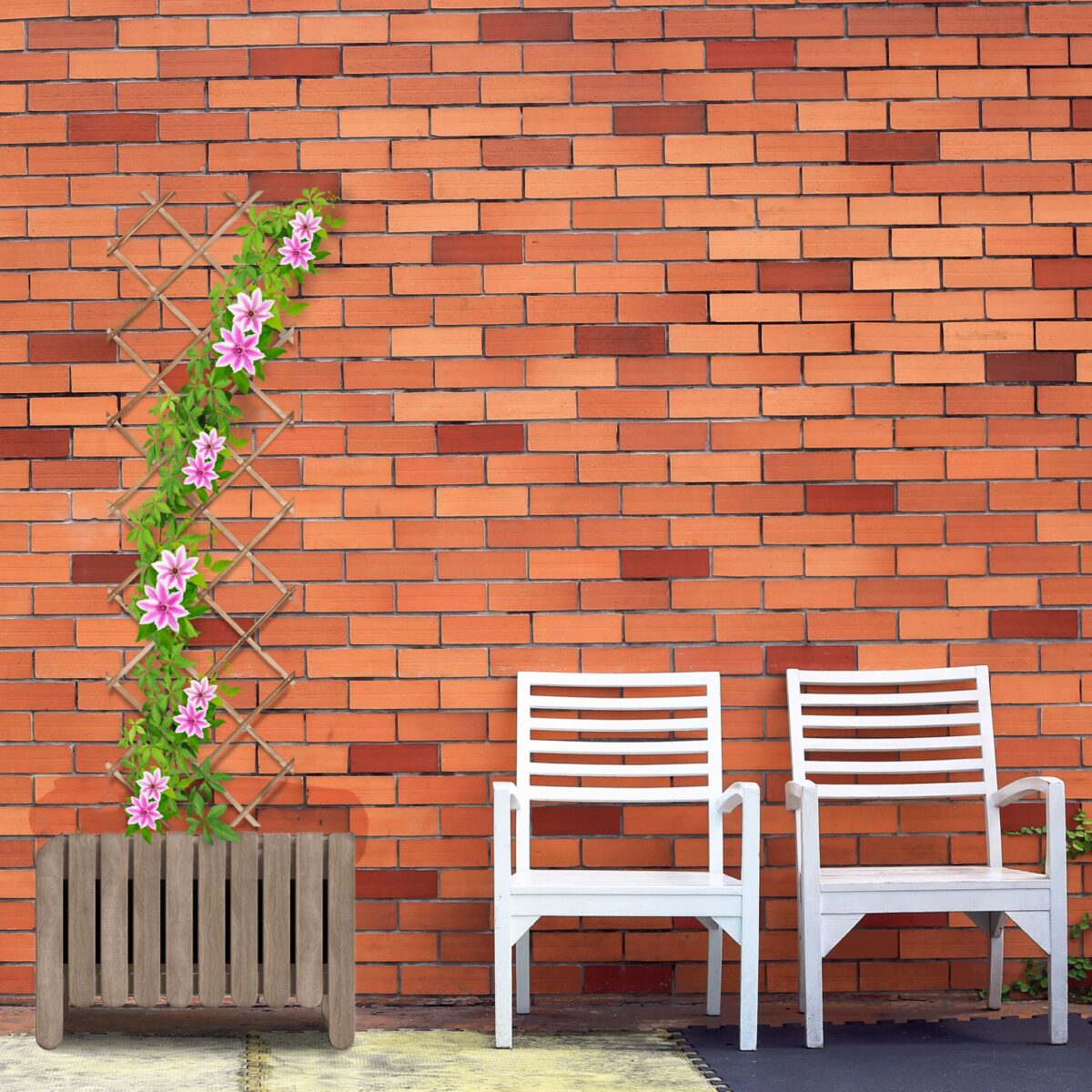 Set 3 spaliere extensibile pentru plante, Relaxdays, lemn, dimensiuni 180 x 60 x 1.5 cm, maro - imagine 4