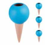 Set 4 conuri mari, de lut, pentru irigatii plante, 12 x 6 cm, albastru deschis