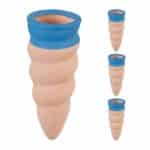 Set 4 conuri mari, de lut, pentru irigatii plante, 11,5 x 4,5 cm, albastru