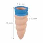 Set 4 conuri mari, de lut, pentru irigatii plante, 11,5 x 4,5 cm, albastru - imagine 4