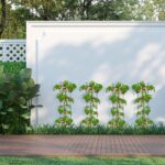 Set 5 spaliere pentru plante cataratoare si rosii, fier/plastic, Relaxdays, 120 x 28 cm, negru - imagine 3