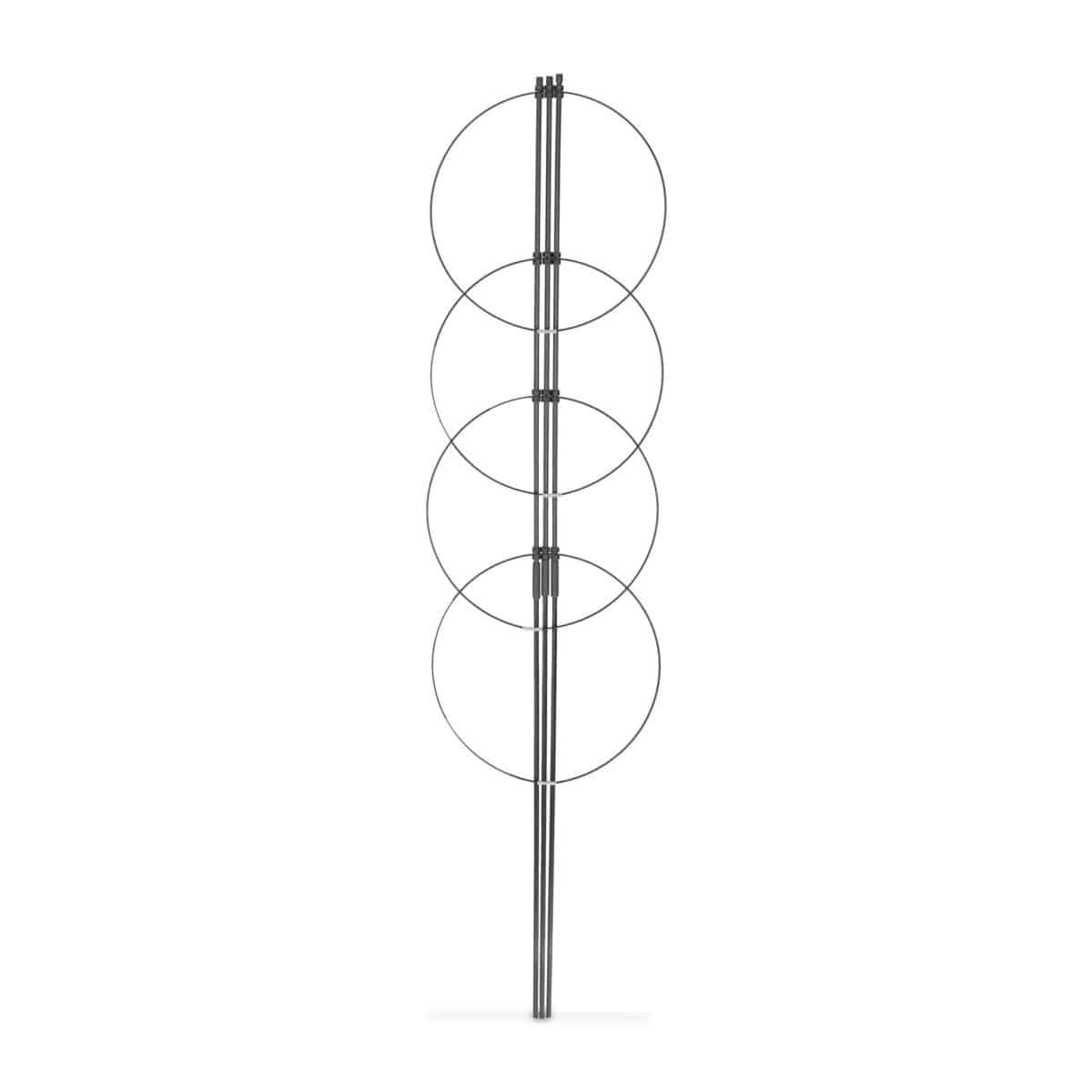 Set 5 spaliere pentru plante cataratoare si rosii, fier/plastic, Relaxdays, 120 x 28 cm, negru - imagine 6