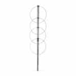 Set 5 spaliere pentru plante cataratoare si rosii, fier/plastic, Relaxdays, 120 x 28 cm, negru - imagine 6