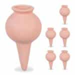 Set 6 conuri mari, de lut, pentru irigatii plante, 12 x 6 cm, natur