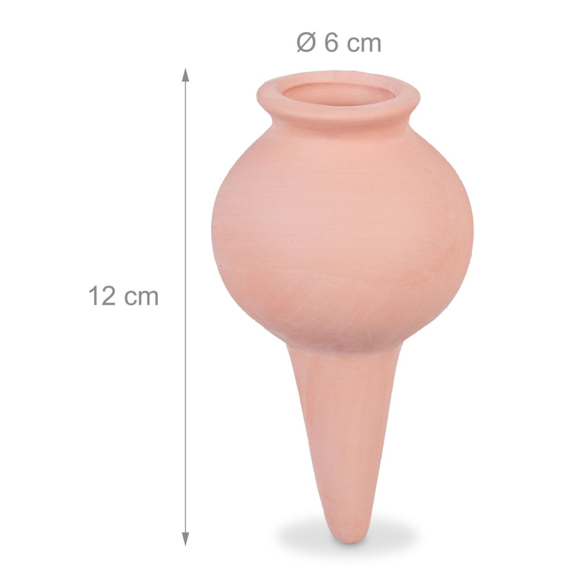 Set 6 conuri mari, de lut, pentru irigatii plante, 12 x 6 cm, natur - imagine 3