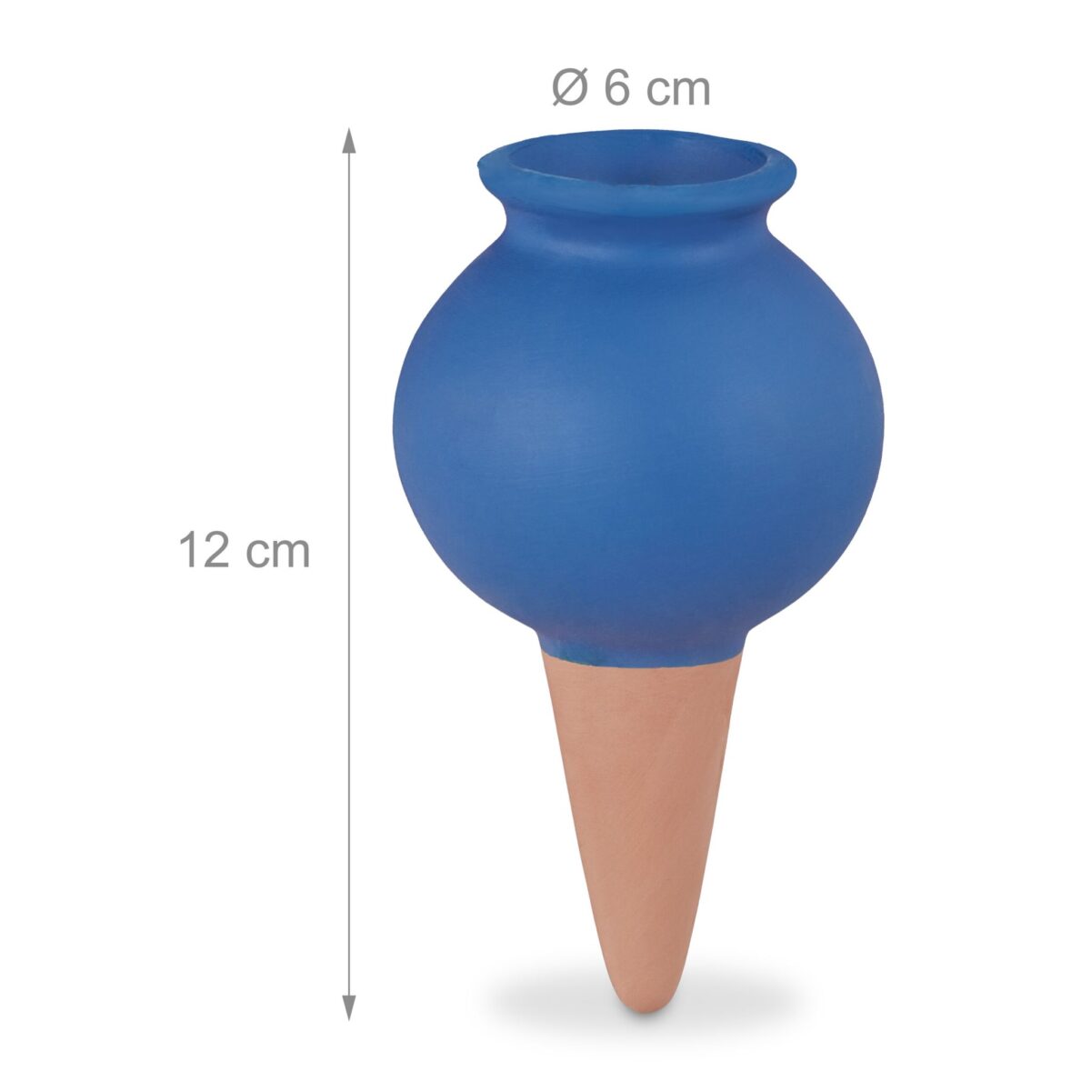 Set 6 conuri mari, de lut, pentru irigatii plante,  15 x 5,5 x 5 cm, natur - imagine 4