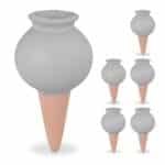 Set 6 conuri mari, de lut, pentru irigatii plante, 12 x 6 cm