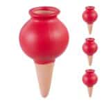 Set 4 conuri mari, de lut, pentru irigatii plante, 12 x 6 cm, rosu