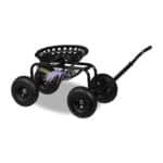 Scaun mobil de gradina/atelier, cu spatiu de depozitare si maner de transport, scaun cu inaltime reglabila, max. 150 kg, negru