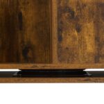 Bilbioteca rotativa, 4 rafturi, cu design modern, maro vintage, din lemn, 125,5 x 39 x 39 cm - imagine 7