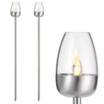 Set 2 lampi pentru gradina/alei/curte, rezistente la intemperii, senzor aprindere, 112 cm, Monzana® - imagine 2