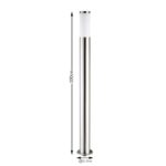 Lampa pentru gradina, rezistenta la intemperii, 1000 x 76 mm, gri, Monzana® - imagine 3