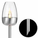 Set 2 lampi pentru gradina/alei/curte, rezistente la intemperii, senzor aprindere, 112 cm, Monzana® - imagine 3