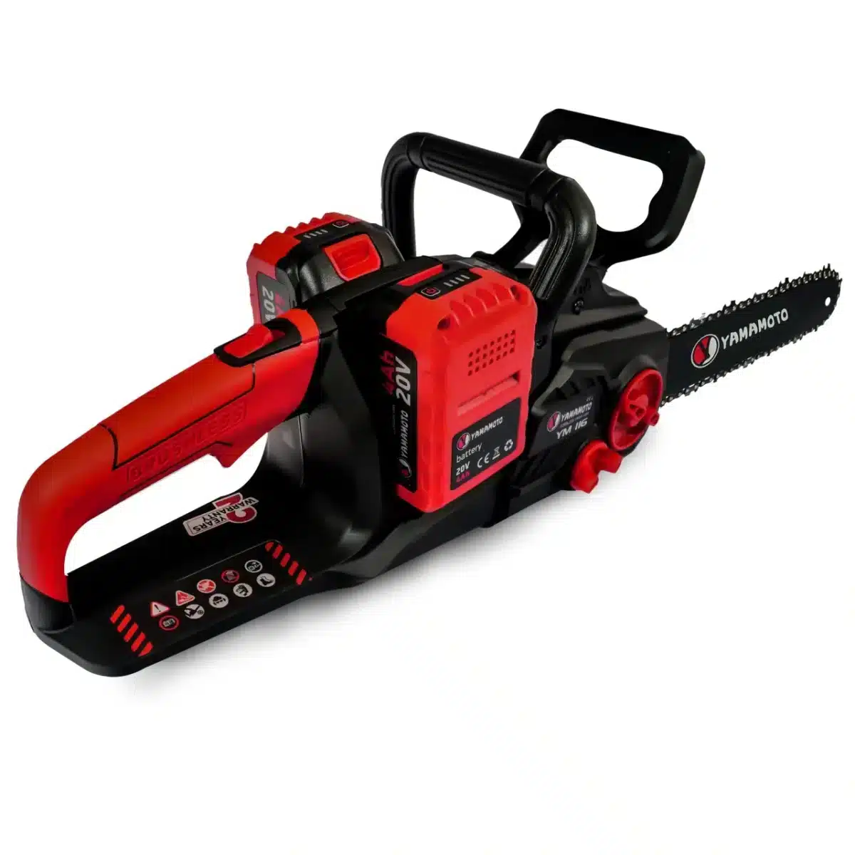 Fierastrau electric cu lant, 2 x acumulator 4 Ah, incarcator, 2 functii, Yamamoto - imagine 3