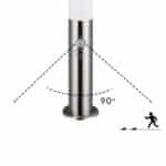 Lampa cu senzor de miscare, lumina reglabila, gri, Monzana® - imagine 4
