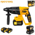 Ciocan rotopercutor, cu 2 x acumulator 21V/3Ah, 1800 rpm, 4450 bpm, Rotor