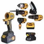 Set scule, multifunctionale, 5 in 1, cu 2 x acumulator, incarcator, cutie transport, Rotor