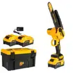 Fierastrau cu lant, 2 x acumulator de 4Ah, incarcator, 4500 rot/min, Rotor