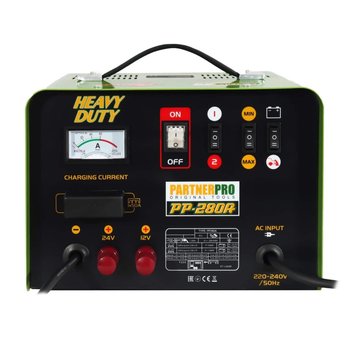 Redresor auto, 12/24 V, 280 A / 1000W, 5 functii de protectie, PartnerPro - imagine 2