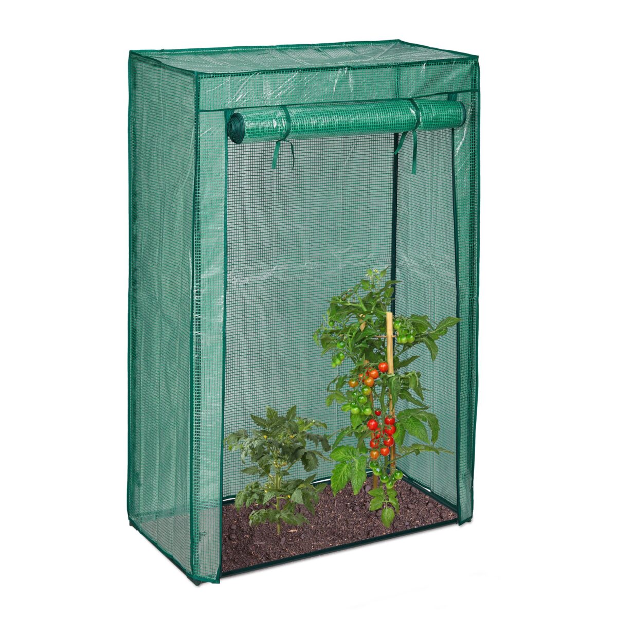 Sera de gradina, otel/plastic, verde, 150 x 100 x 50 cm - imagine 3