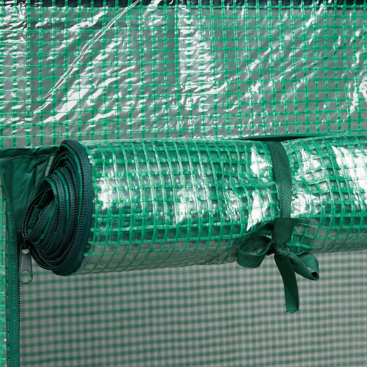 Sera de gradina, otel/plastic, verde, 150 x 100 x 50 cm - imagine 6