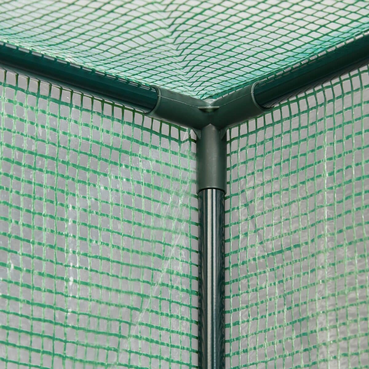 Sera de gradina, otel/plastic, verde, 150 x 100 x 50 cm - imagine 7