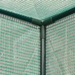 Sera de gradina, otel/plastic, verde, 150 x 100 x 50 cm - imagine 7