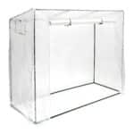 Sera de gradina, otel/plastic, transparent, 160 x 200 x 80 cm