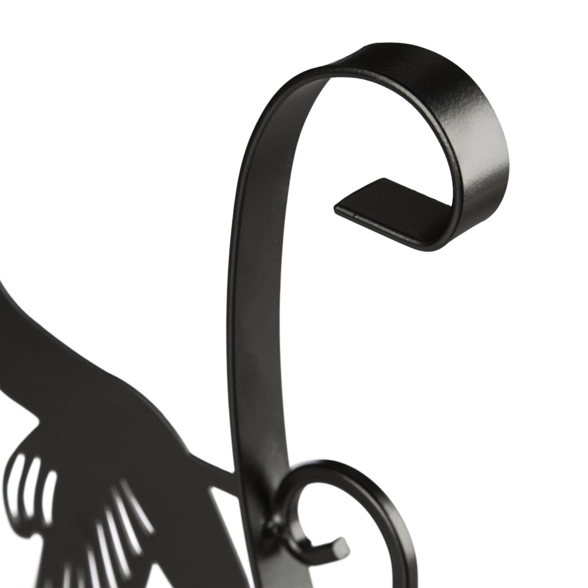 Suport ghivece suspendat, din fier, negru, 30 x 27,5 x 2 cm - imagine 6