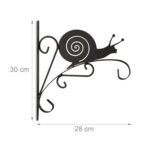 Suport ghivece suspendat, din fier, negru, 30 x 28 x 2 cm - imagine 4