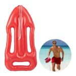 Saltea gonflabila pentru piscina, Relaxdays, dimensiuni 7 x 30 x 64 cm, rosu