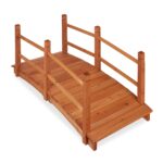 Pod de gradina cu balustrada, pentru iaz/lac, din lemn, 140 cm
