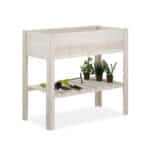 Jardiniera pentru plante, 80 x 74 x 38 cm, din lemn, alb