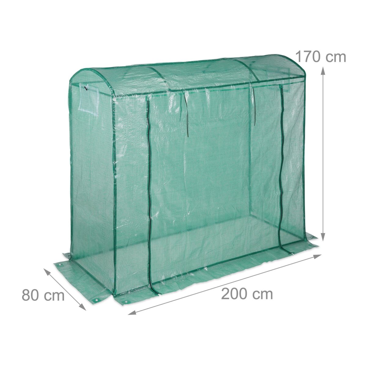 Sera de gradina, otel/plastic, verde, 197 x 197 x 77 cm - imagine 5