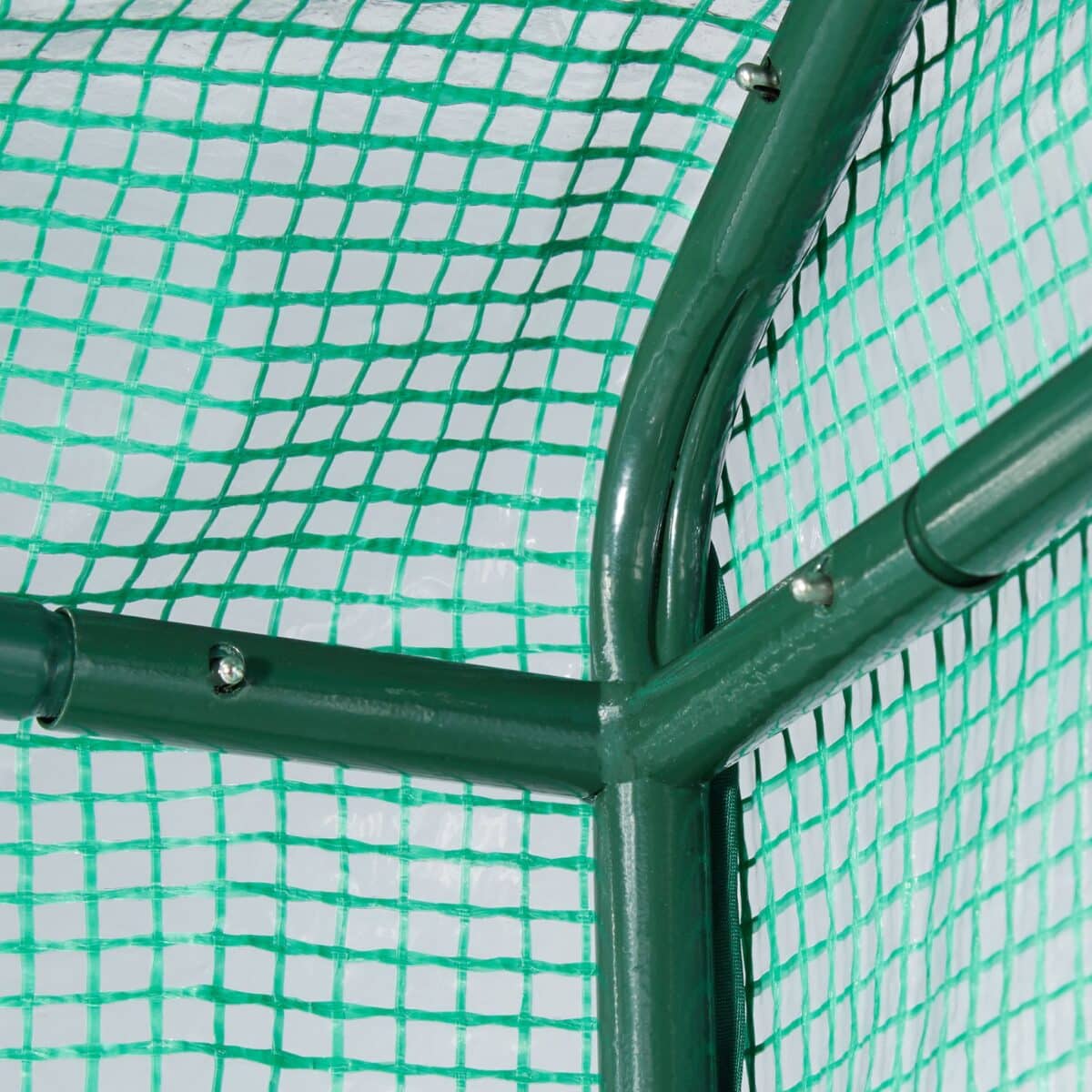 Sera de gradina, otel/plastic, verde, 197 x 197 x 77 cm - imagine 8