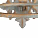 Suport suspendat pentru ghivece, din fonta,  27,5 x 30 x 19 cm, gri/gold - imagine 8