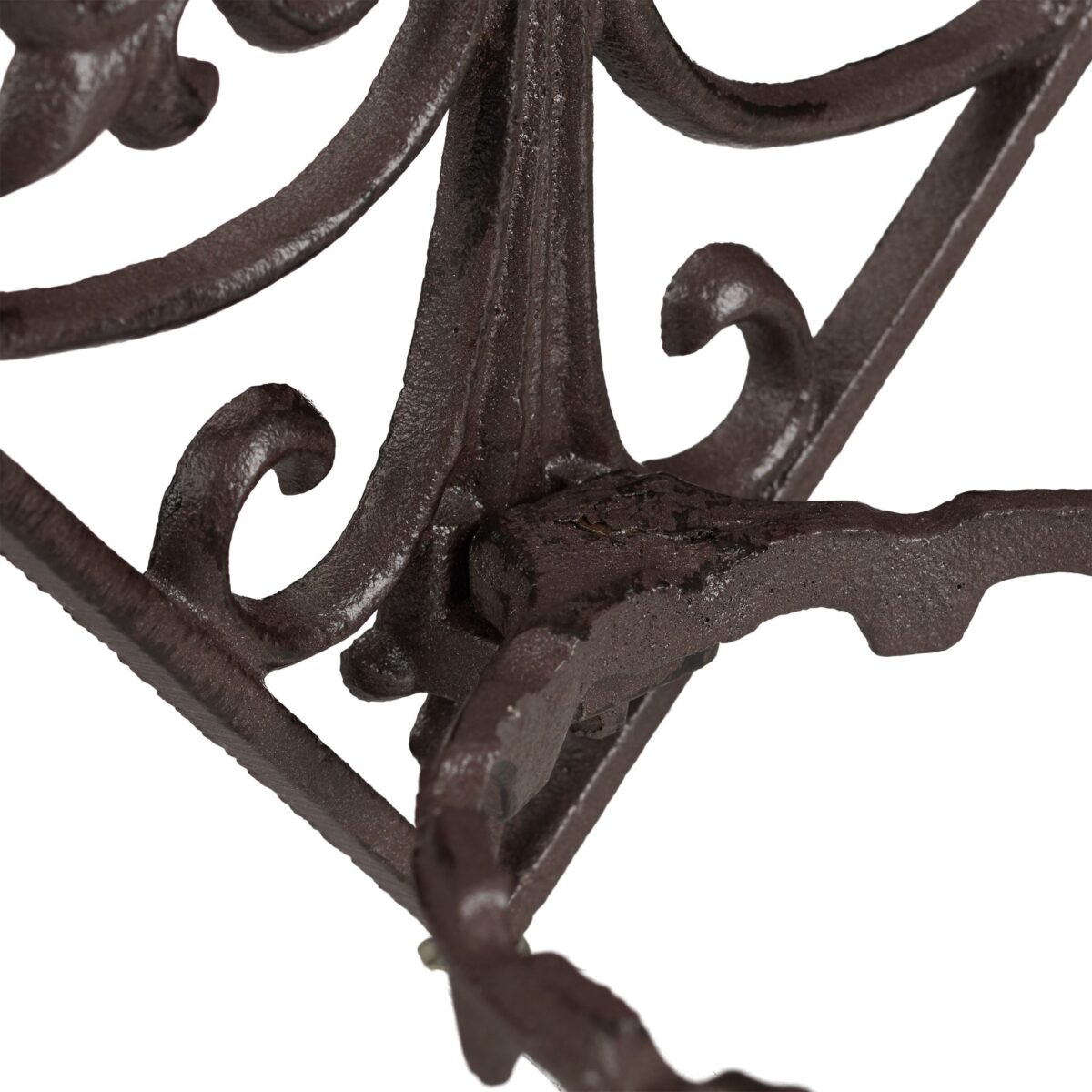 Suport suspendat pentru ghivece, din fonta, 34,5 x 34,5 x 17,5 cm, maro inchis - imagine 7