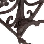 Suport suspendat pentru ghivece, din fonta, 34,5 x 34,5 x 17,5 cm, maro inchis - imagine 7