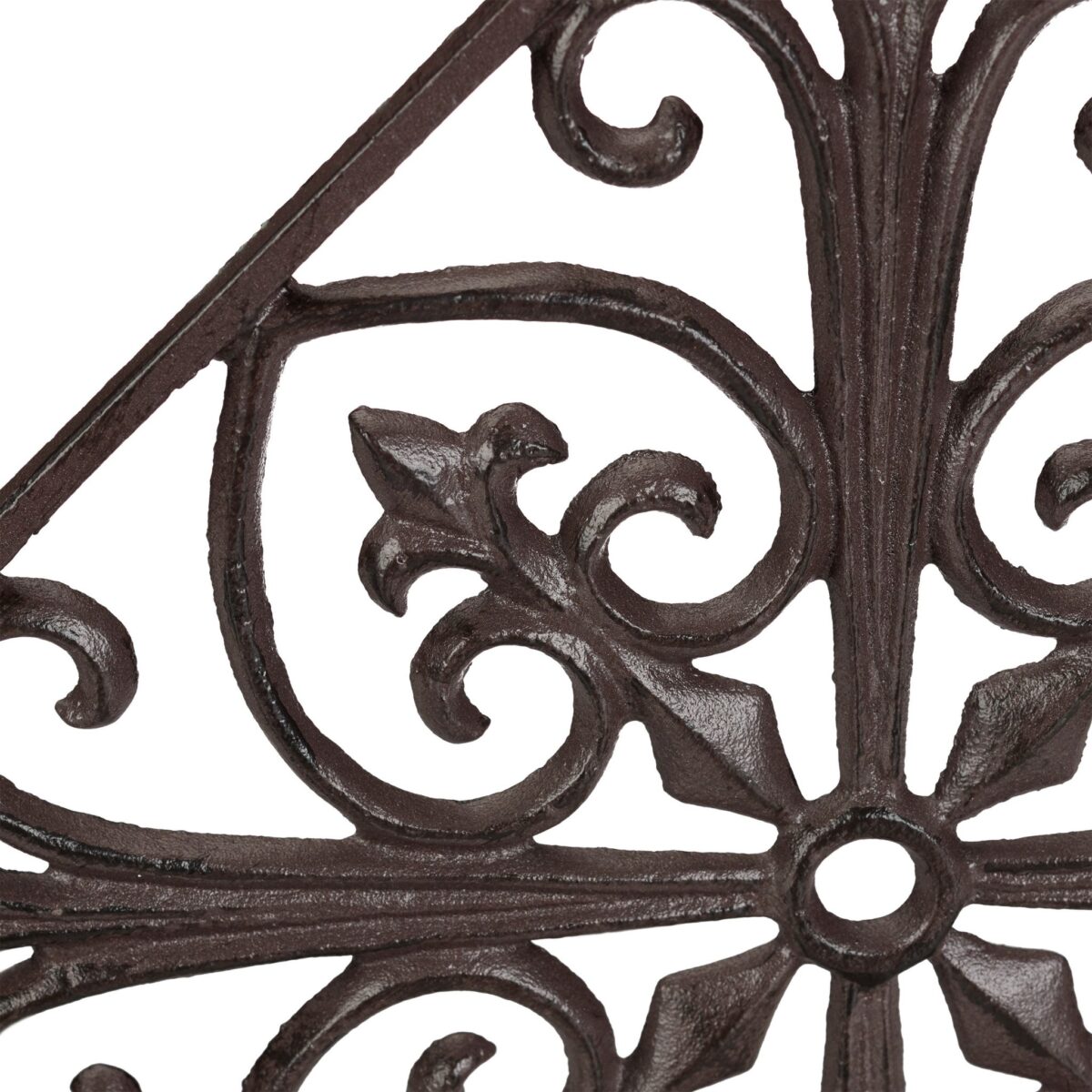 Suport suspendat pentru ghivece, din fonta, 34,5 x 34,5 x 17,5 cm, maro inchis - imagine 9