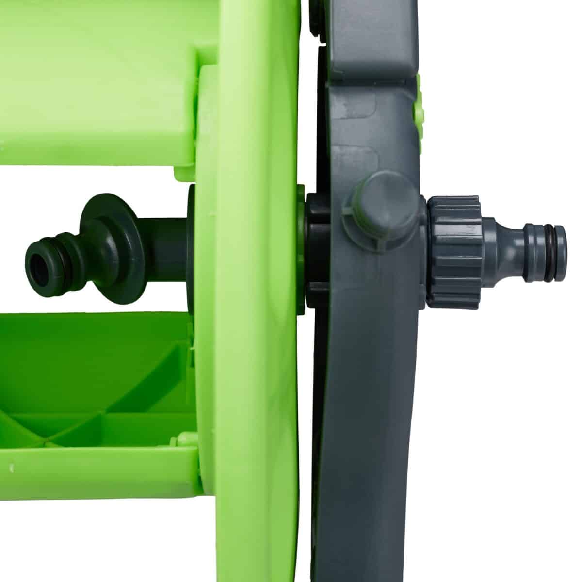 Carucior pentru furtun de gradina, otel/plastic, verde - imagine 6