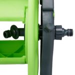 Carucior pentru furtun de gradina, otel/plastic, verde - imagine 6