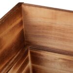 Set 3 ghivece de flori, din lemn, dimensiuni diferite, natur - imagine 8