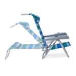 Sezlong pliabil cu perna, pentru gradina/plaja/camping, albastru, 78 x 59 x 85 cm - imagine 8