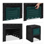 Lada compost, compostor gradina, 230 L, negru - imagine 7