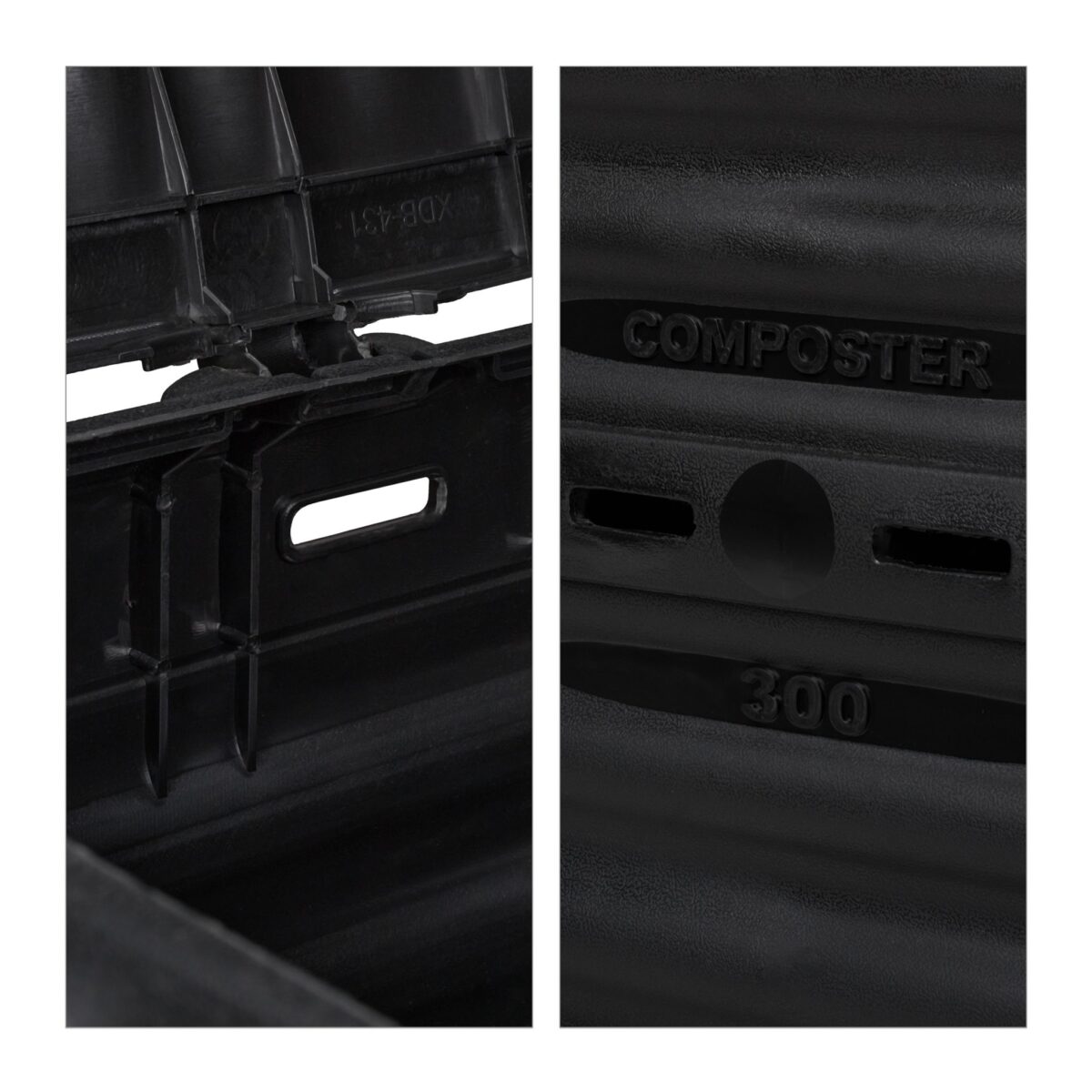 Lada compost, compostor gradina, 230 L, negru - imagine 6