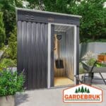 Magazie depozitare pentru gradina, Gardebruk®, usa glisanta, tabla de otel galvanizat, 185x165x90cm - imagine 7